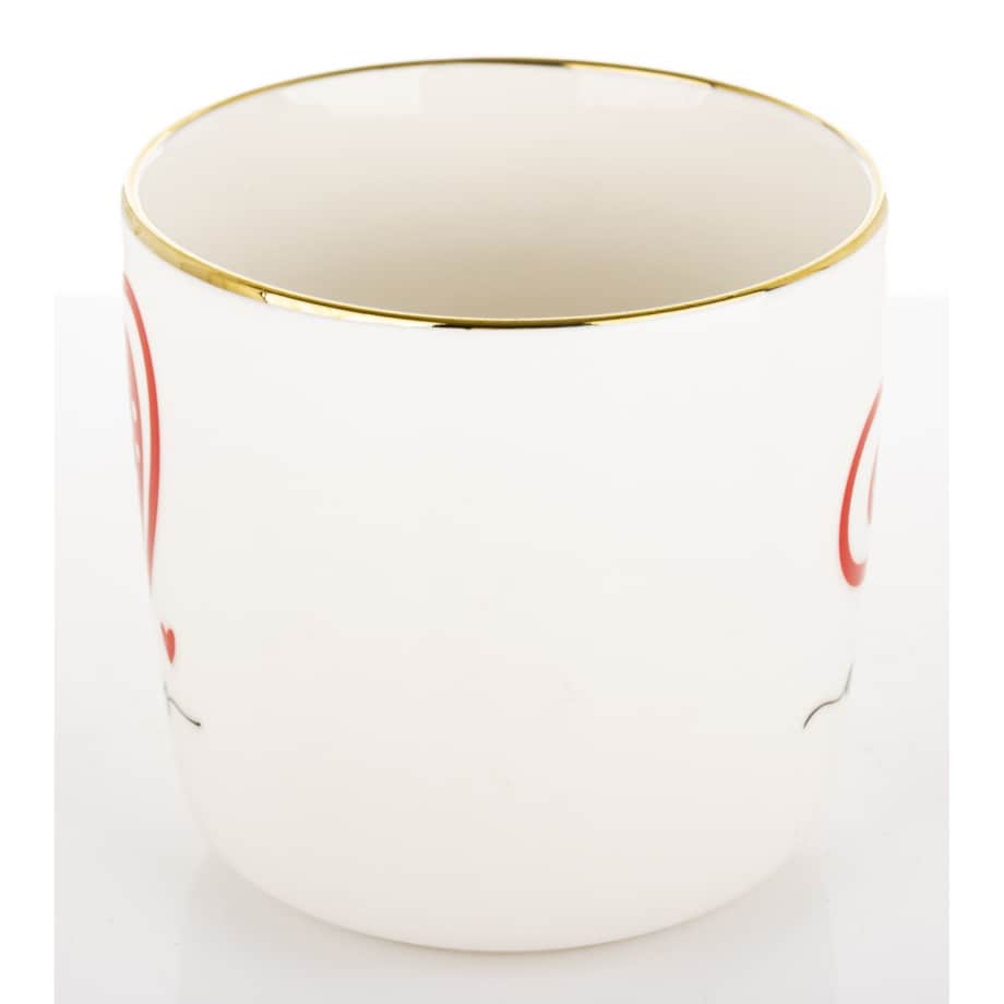 Kubek porcelanowy 385 ml z czerwonym sercem 9x12,5x9 cm i napisem ALWAYS