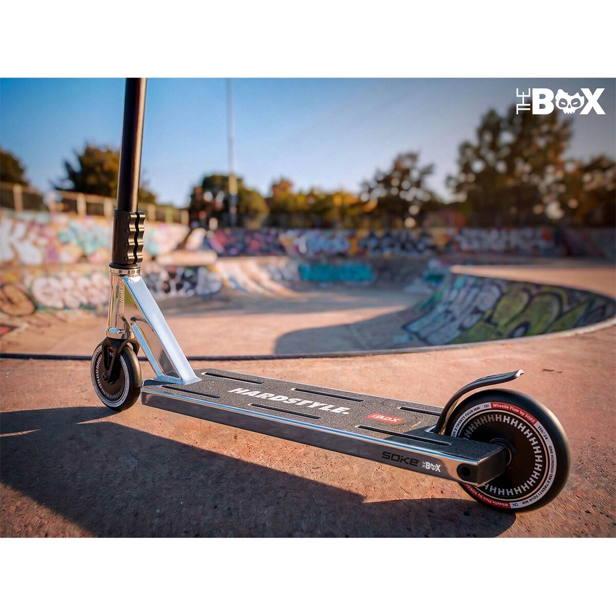 Hulajnoga wyczynowa Soke Box SCS ABEC-9 Max Deck 140x553mm XXL zestaw chrom
