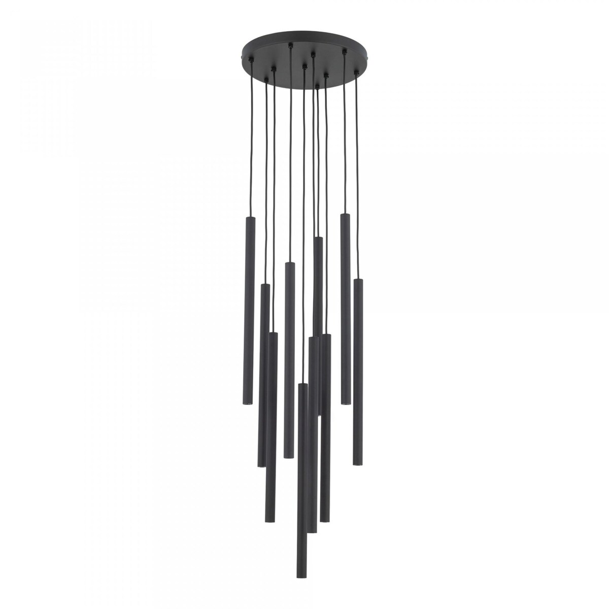 Lampa wisząca TK Lighting FERRO BLACK 11492 czarna loft 10xG9