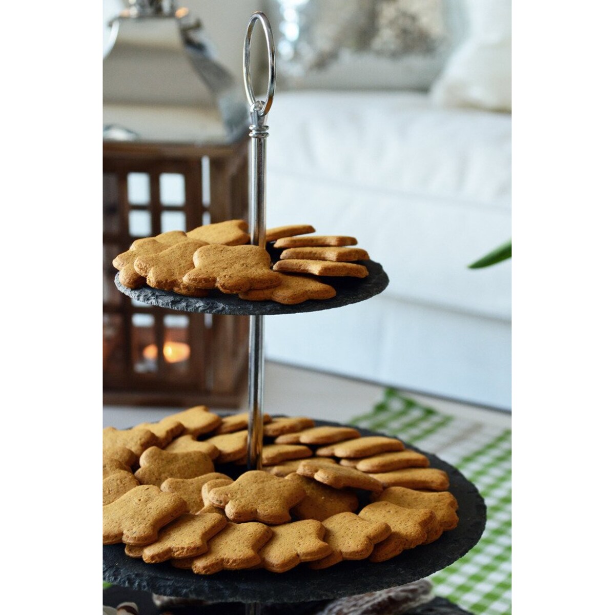 Kamienna patera na ciasta i przekąski, 3 poziomy