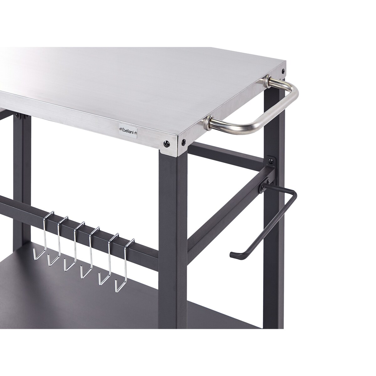 Wózek kuchenny ogrodowy metalowy czarny SPIAZZI