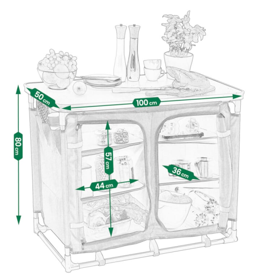 KUCHNIA TURYSTYCZNA SZAFKA stół składany ogrodowy torba KEMPINGOWY stolik