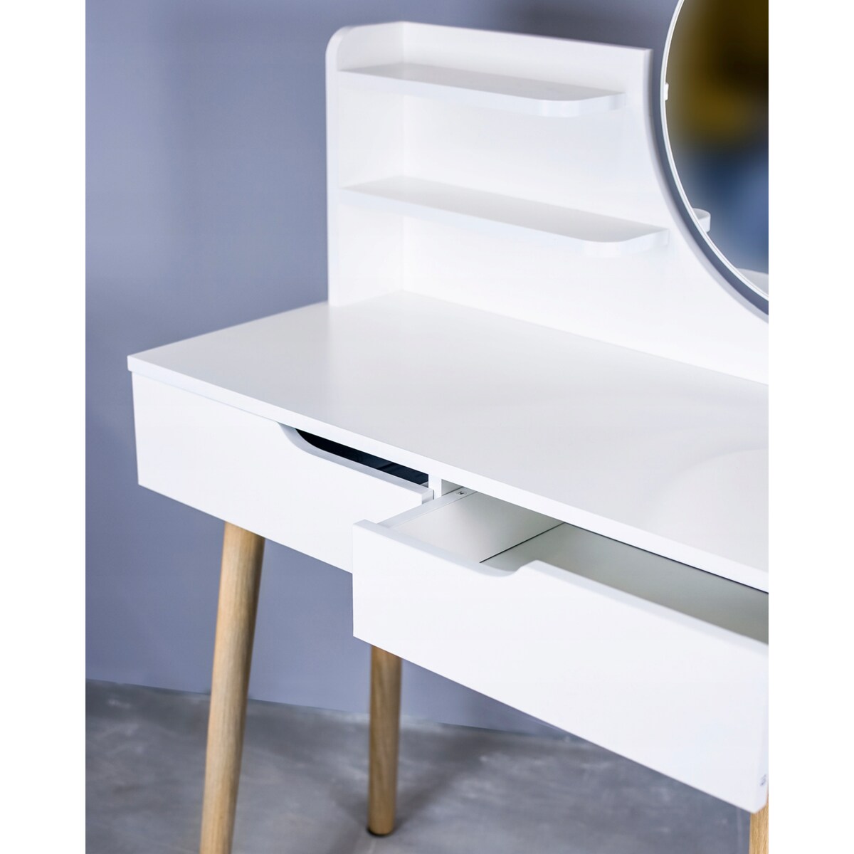 Toaletka z lustrem SCANDI kosmetyczna skandynawska