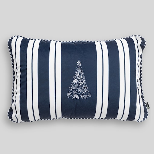 Poszewka na poduszkę Blue & White Noel 60x40 cm boże narodzenie, święta, świąteczne, granatowy, 60x40 cm
