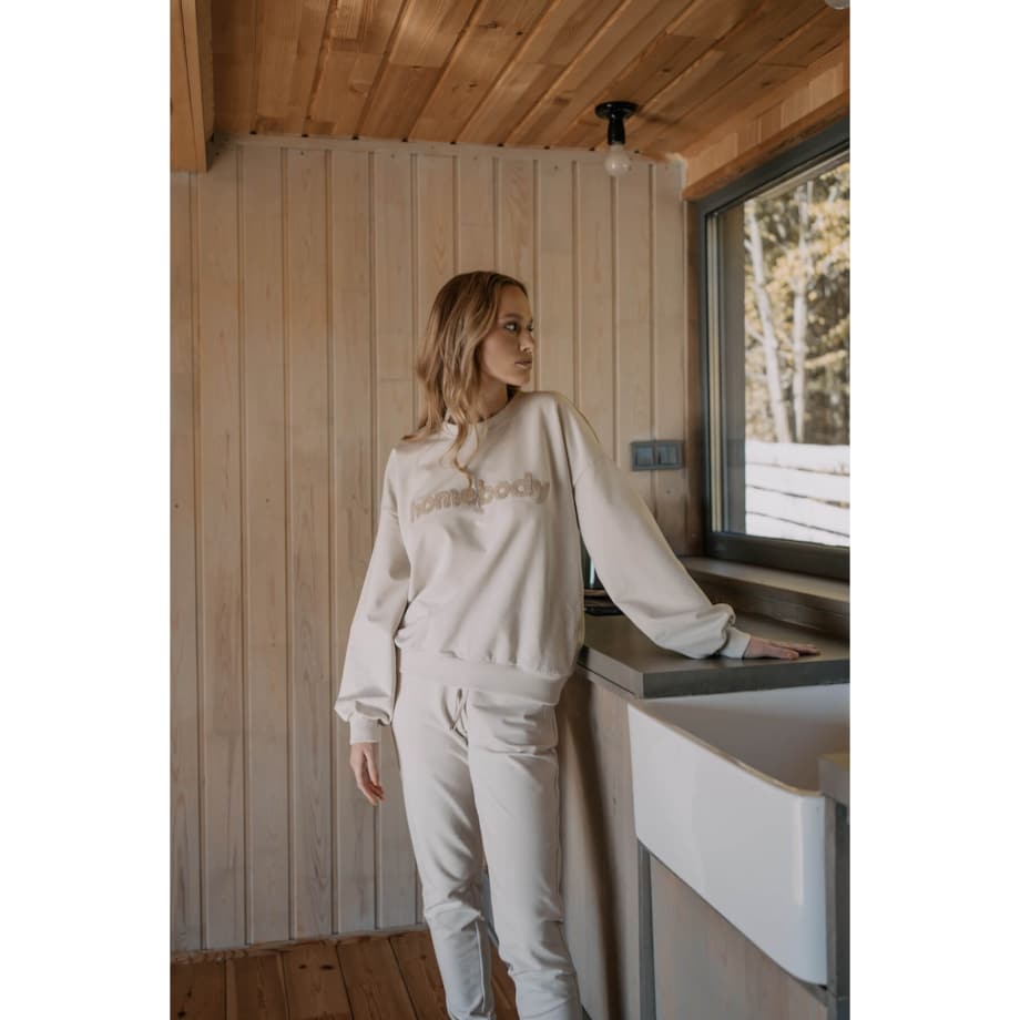 Bluza homebody beżowa S