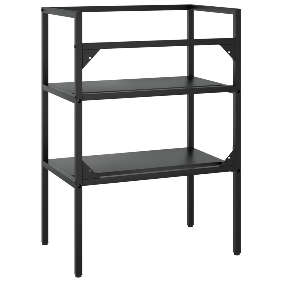 vidaXL Stelaż pod umywalkę, czarny, 59x38x83 cm, żelazny