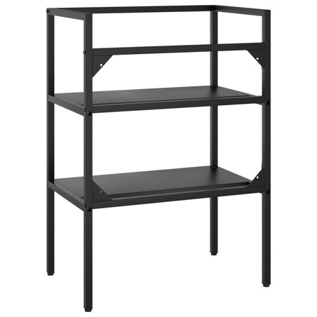 vidaXL Stelaż pod umywalkę, czarny, 59x38x83 cm, żelazny