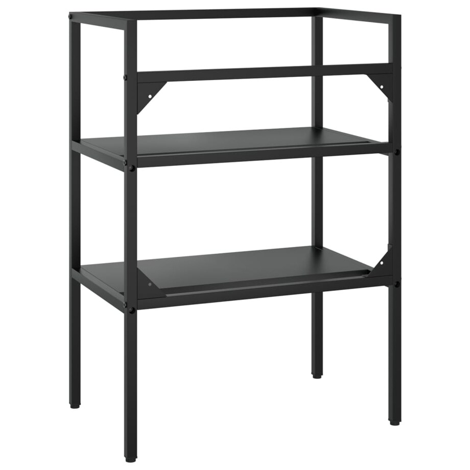 vidaXL Stelaż pod umywalkę, czarny, 59x38x83 cm, żelazny