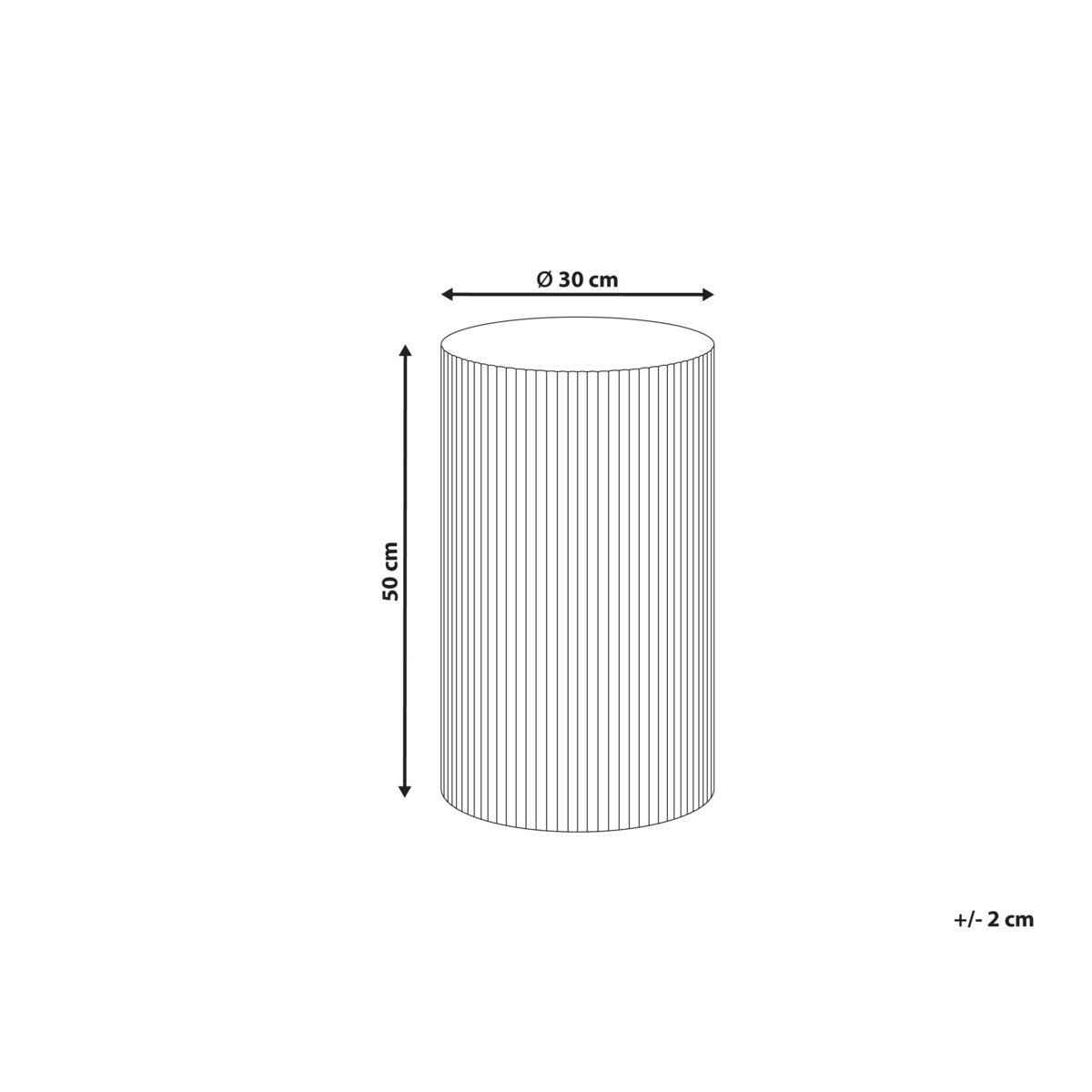 Stolik pomocniczy złamana biel CLAIRE