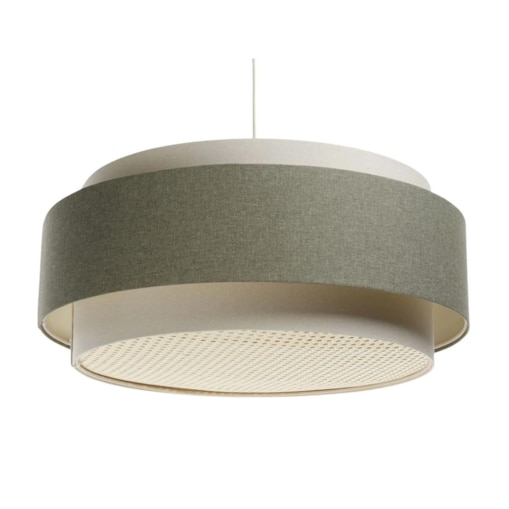 Lampa wisząca ERUTAN DUDU RATTAN kremowa/zielona