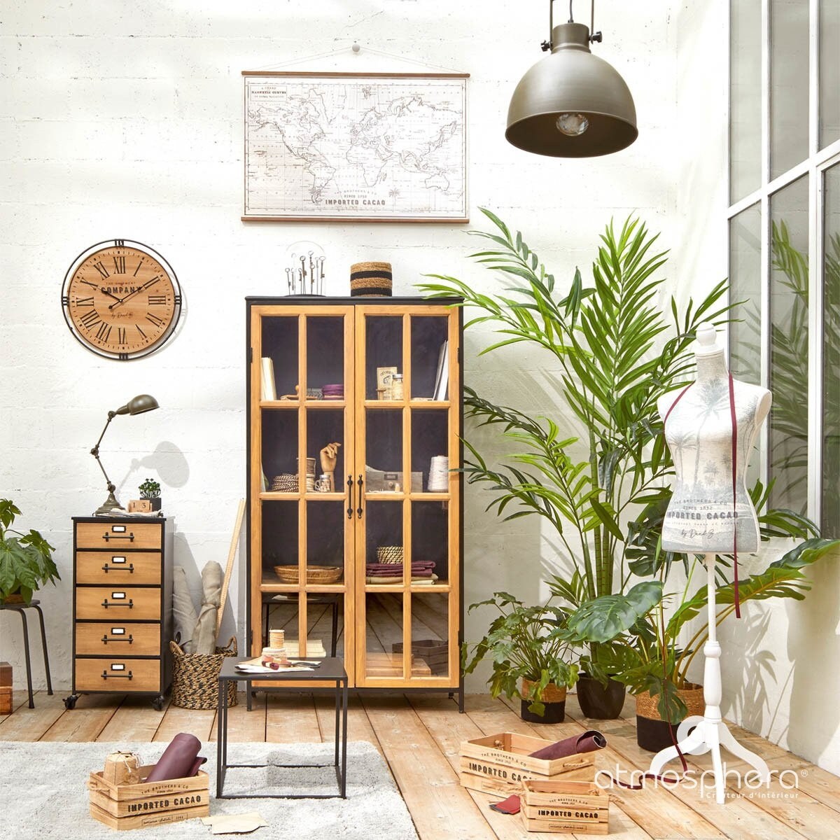 Lampka na biurko BASALT, metalowa, 55 cm