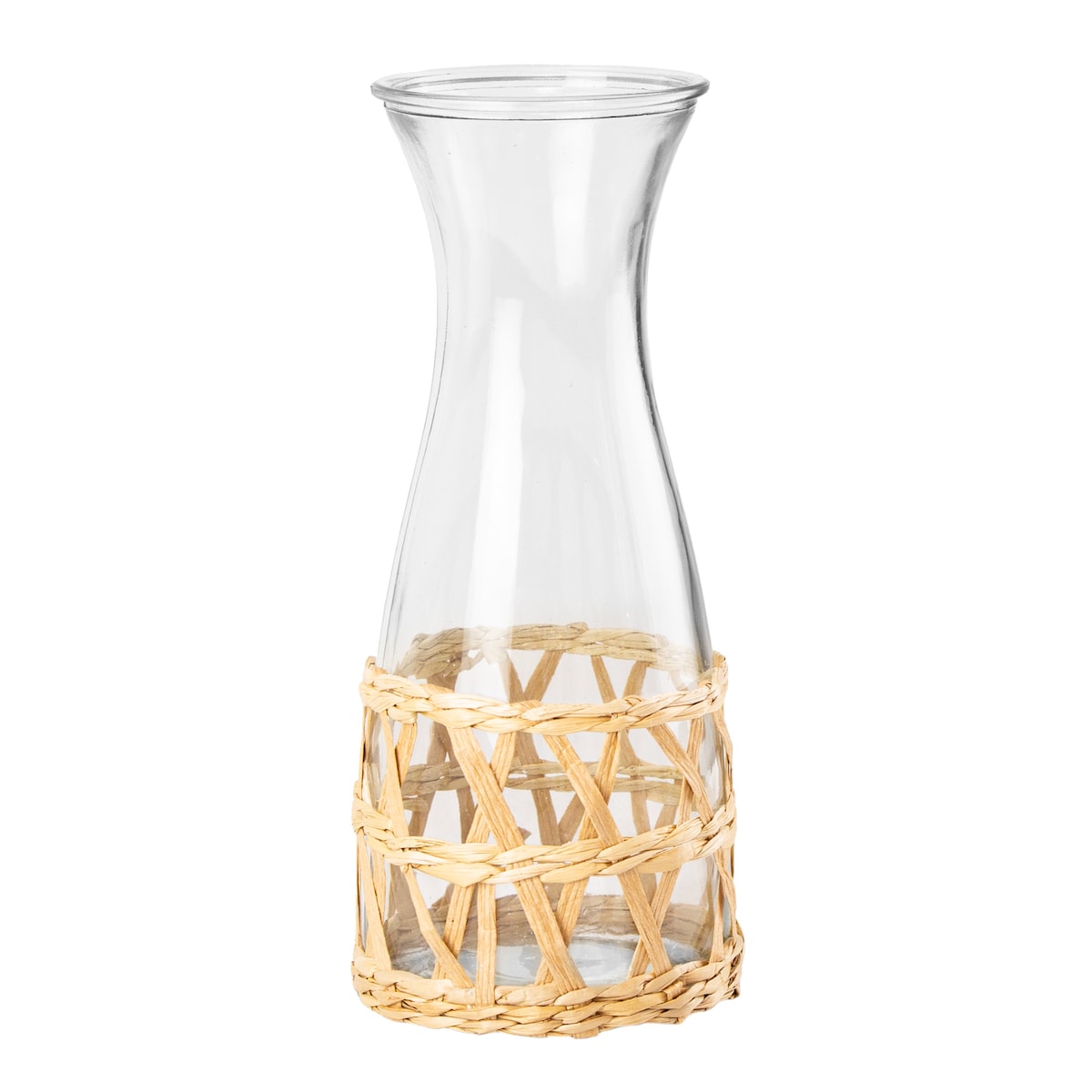 Karafka Szklana Do Wody Napojów Soków 1.2 L Z Ozdobnym Koszyczkiem