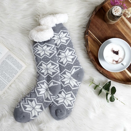 SKARPETY ZIMOWE rozmiar 36-41 niebieskie W ŚNIEŻYNKI