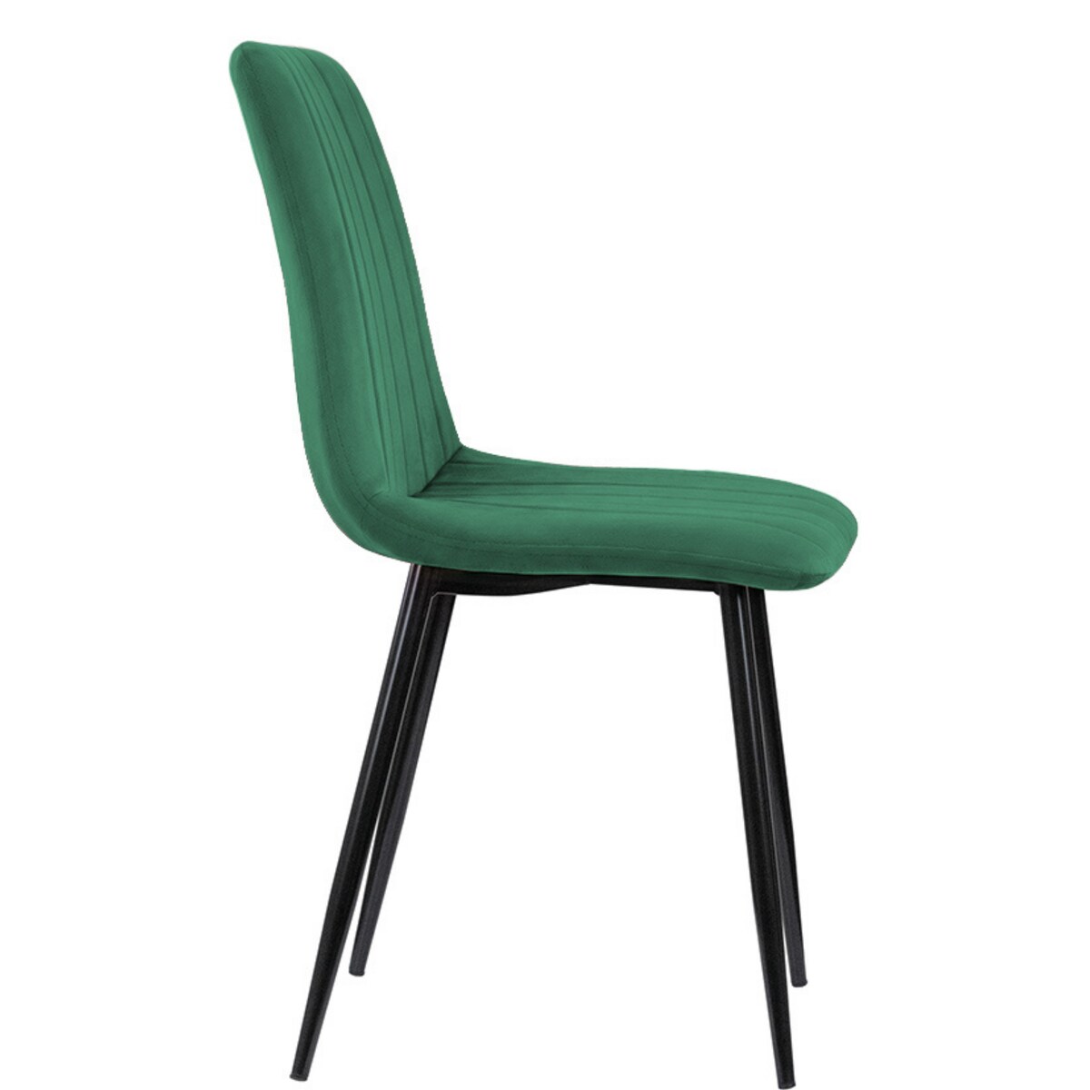 Krzesło welurowe pikowane tapicerowane metalowe nogi do jadalni salonu loft