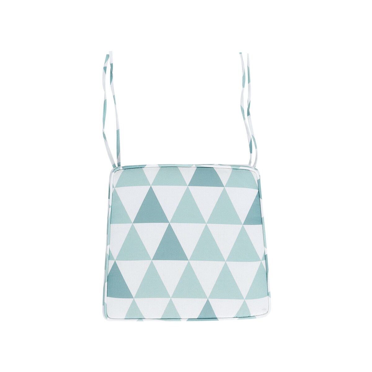 Zestaw 2 poduszek na krzesła ogrodowe w trójkąty niebiesko-biały TERNI