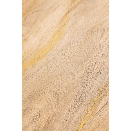 Okrągły stół z drewna mango na jednej nodze Rusby Ø120 cm