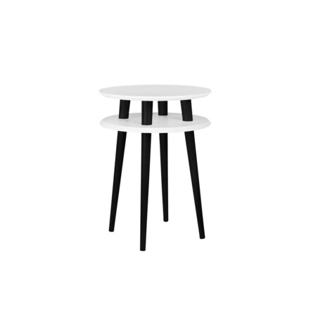 Stolik kawowy UFO HIGH 45x45 biały/czarny