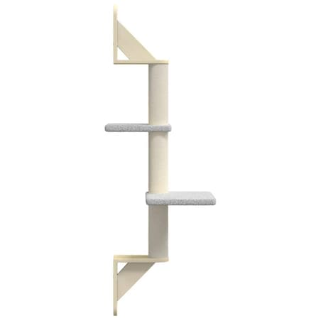 vidaXL Ścienne drzewko dla kota z drapakiem, jasnoszare, 108 cm