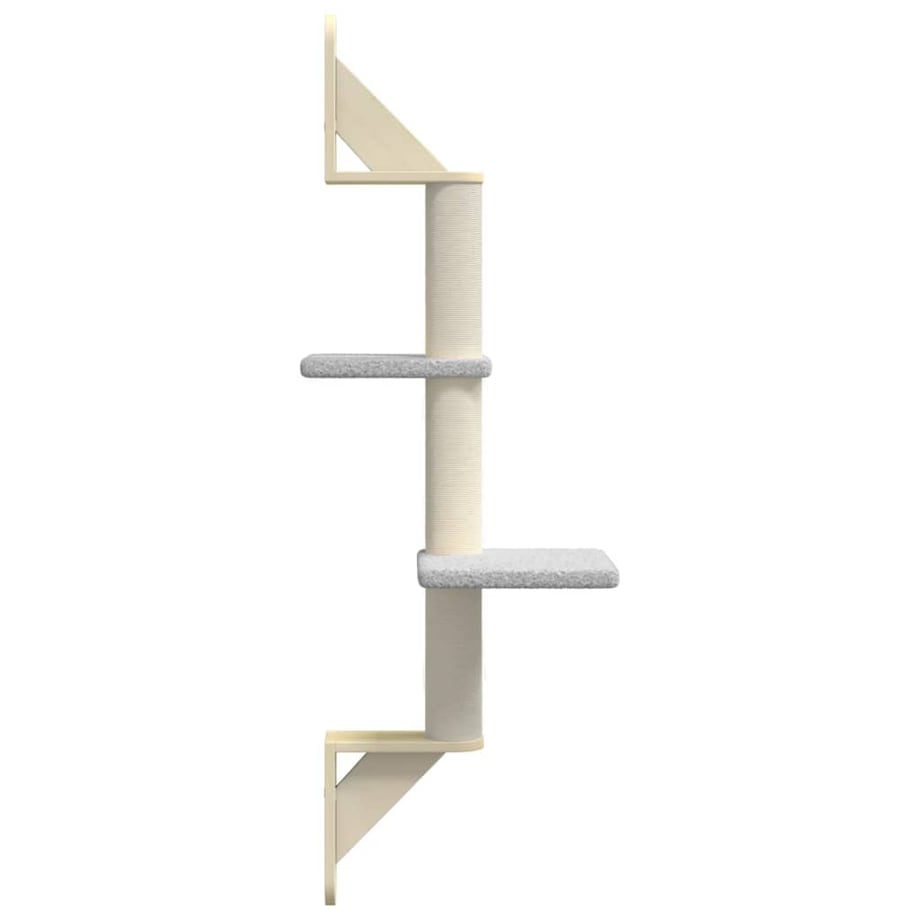 vidaXL Ścienne drzewko dla kota z drapakiem, jasnoszare, 108 cm