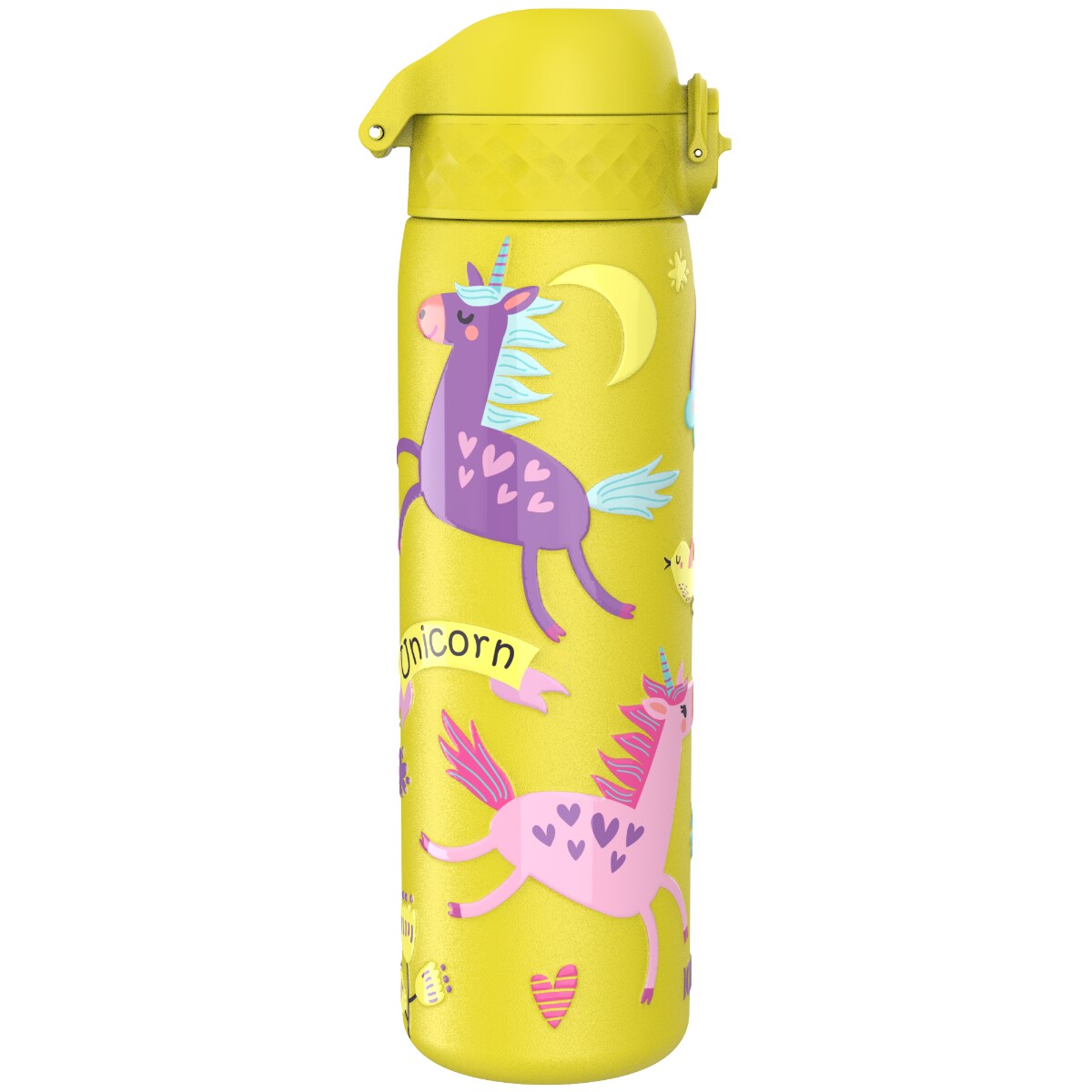 Butelka ION8 Single Wall I8SS600PYUNIC Unicorns (Yellow)
