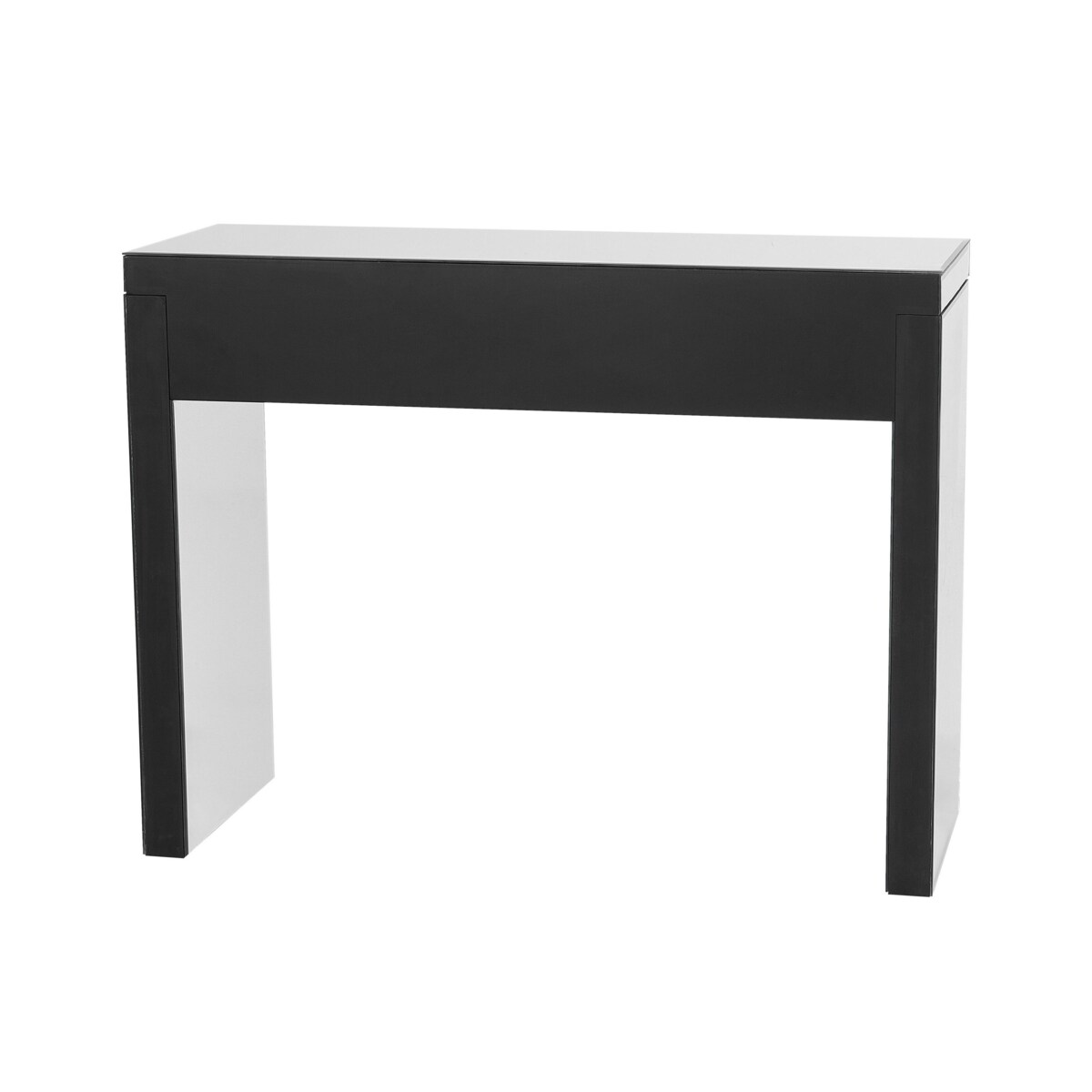 Konsola 2 szuflady lustrzana srebrna MARLE