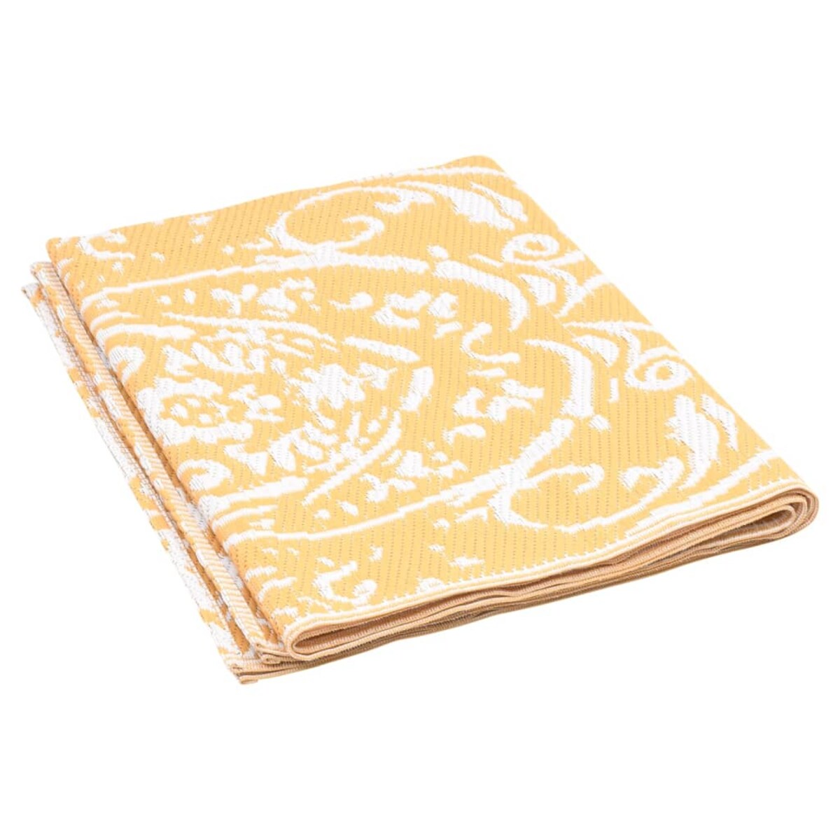 vidaXL Dywan zewnętrzny, ARAKIL żółty, 140 x 200 cm, PP