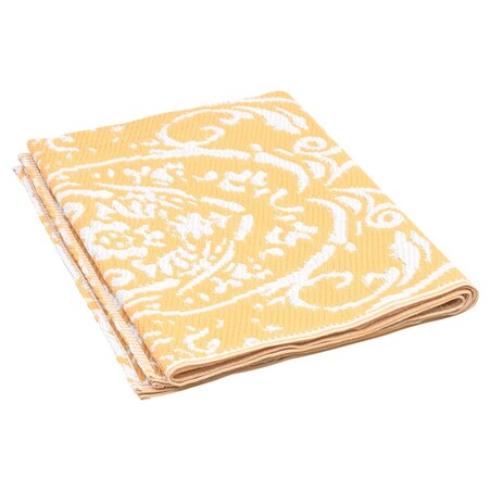 vidaXL Dywan zewnętrzny, ARAKIL żółty, 140 x 200 cm, PP