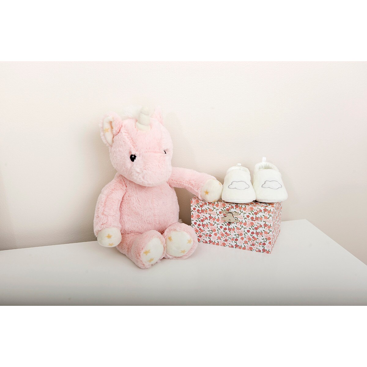 Szumiący jednorożec Ella z pozytywką - Cloud b® LoveLight Buddies Ella Unicorn