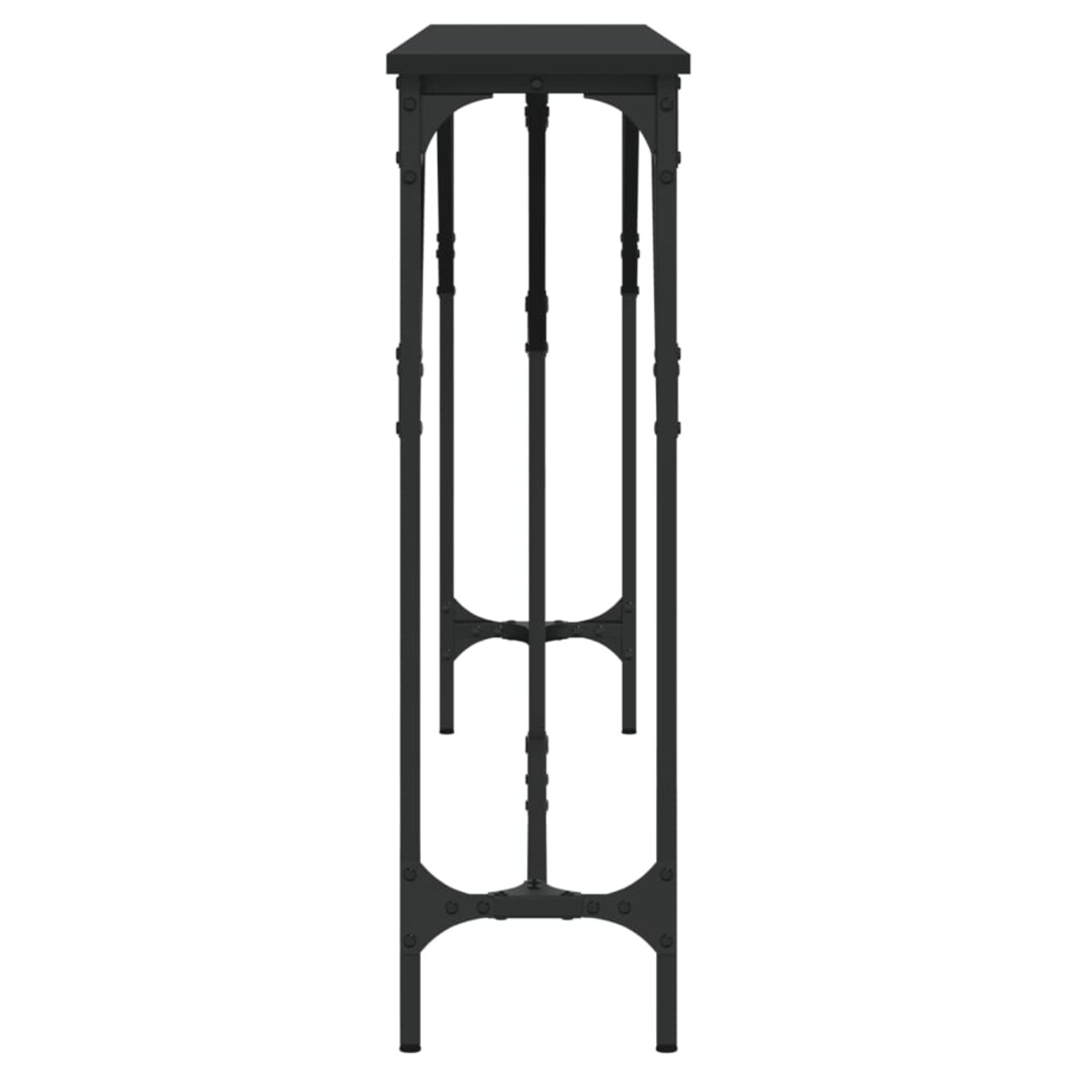 vidaXL Stolik konsolowy, czarny, 180x23x75 cm, materiał drewnopochodny