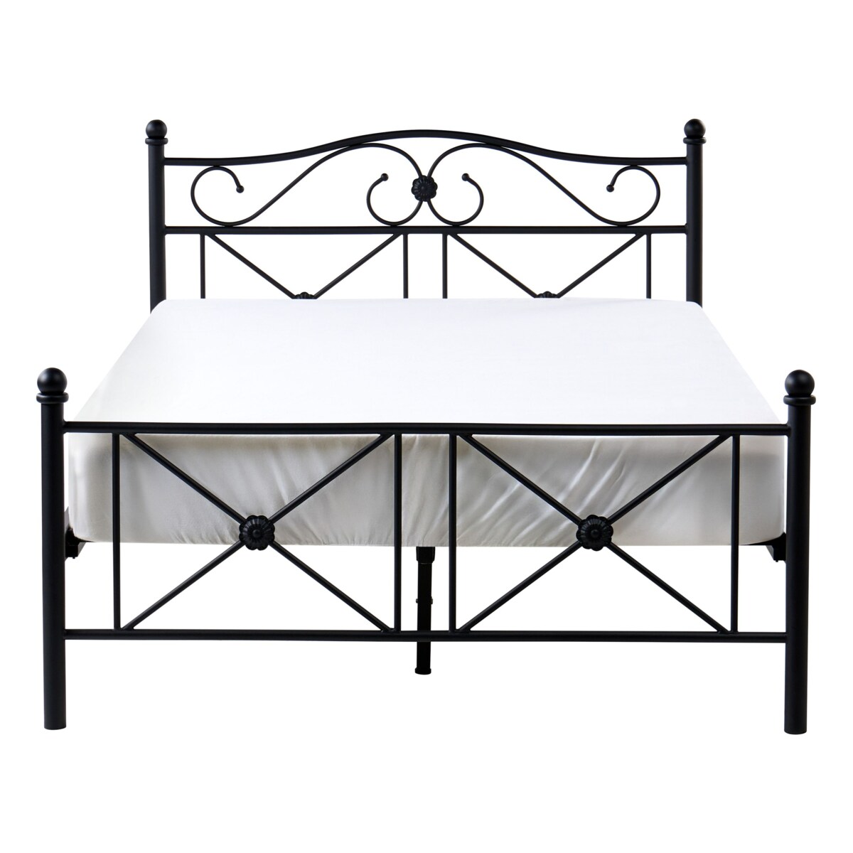 Łóżko Metal RODEZ 120 x 200 cm Czarny