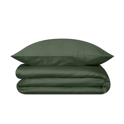 Pościel satynowa forest green 160/200 + 2 x 70/80 cm