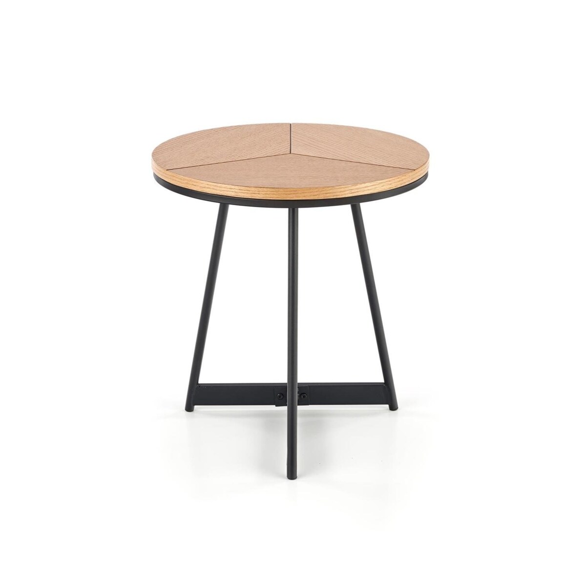 STOLIK KAWOWY Annaba S OKRĄGŁY 45x49 cm dąb/czarny z MDF-u