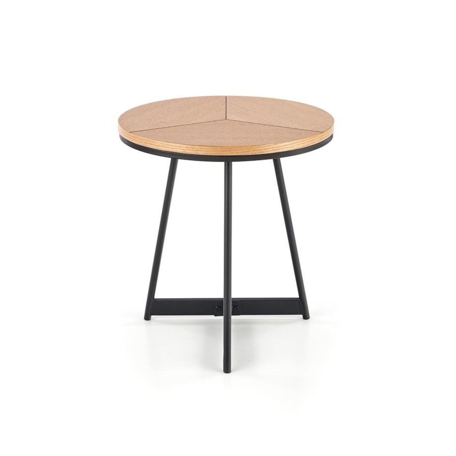 STOLIK KAWOWY Annaba S OKRĄGŁY 45x49 cm dąb/czarny z MDF-u