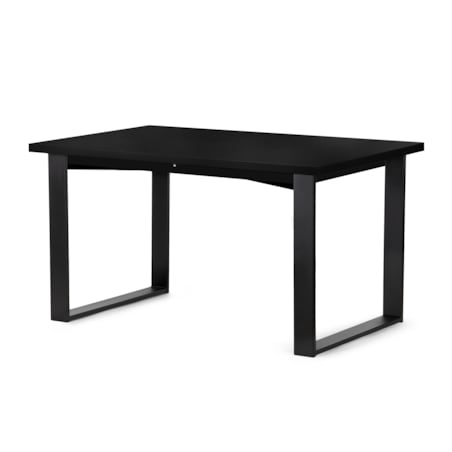 KONSIMO CETO Stół rozkładany w stylu loftowym, czarny mat