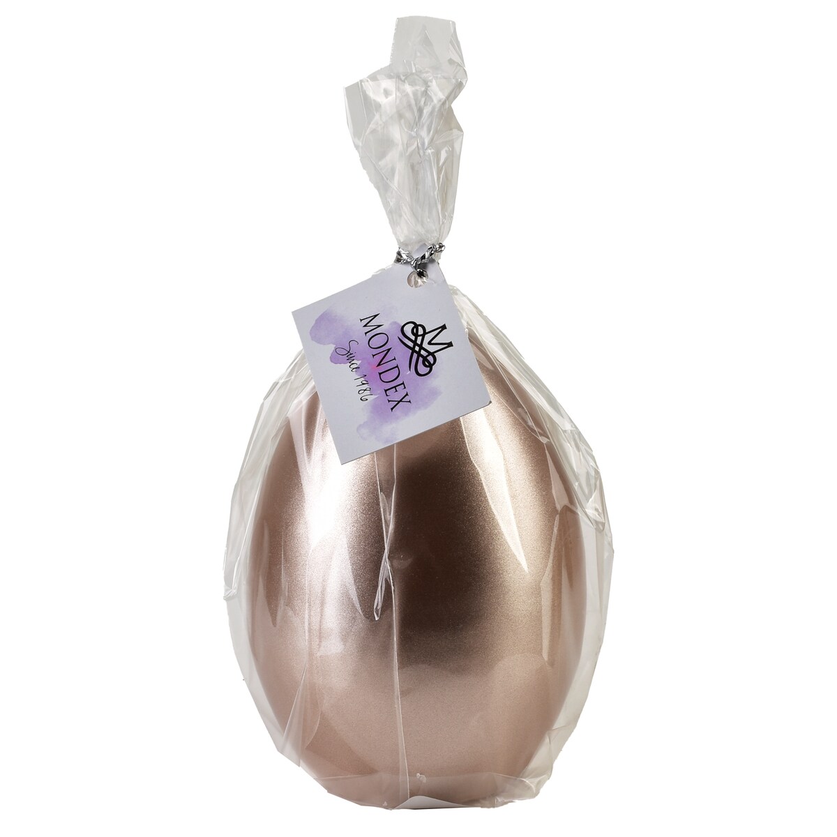 Świeca OPAL jajko duże 7x11cm rosegold