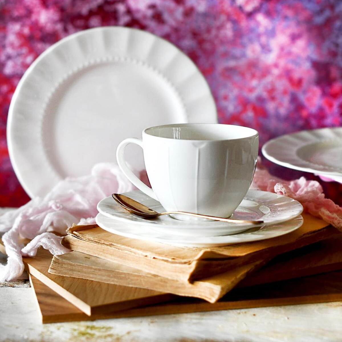 VILLA ITALIA Komplet filiżanek porcelanowych 260 ml 6 sztuk MATTINA