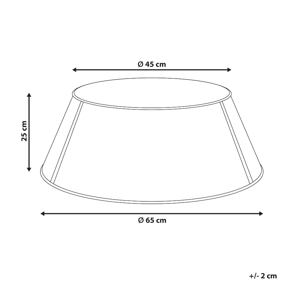Osłonka pod choinkę ROVANIEMI Żelazo Srebrny 65 cm