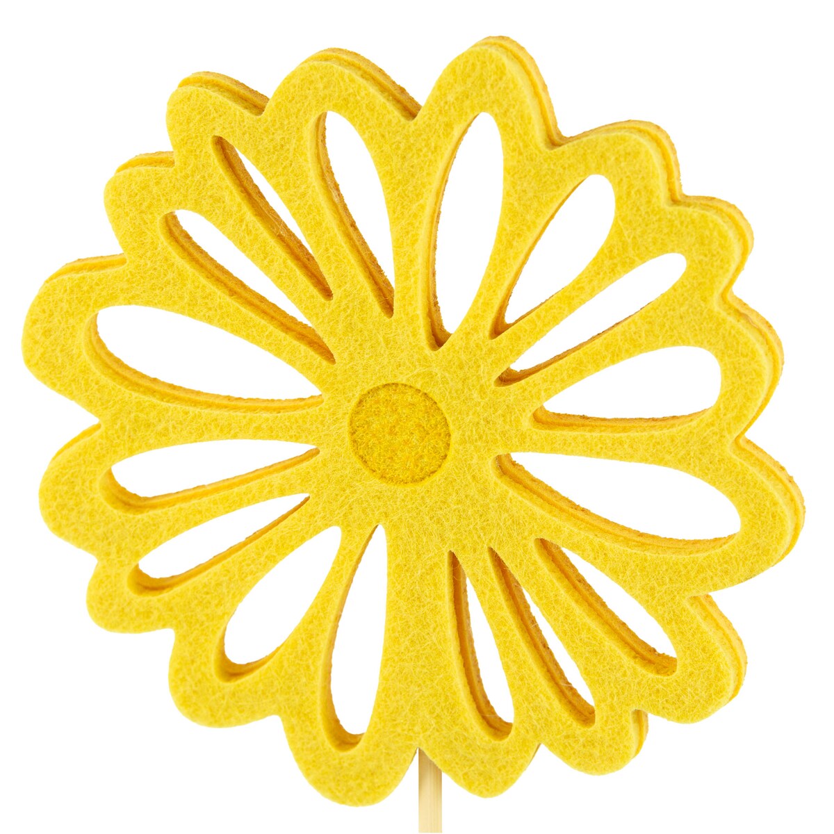 Kwiatek Drewniany 32 Cm Dekoracja Ozdoba Wielkanocna Na Stół Stokrotka Żółty