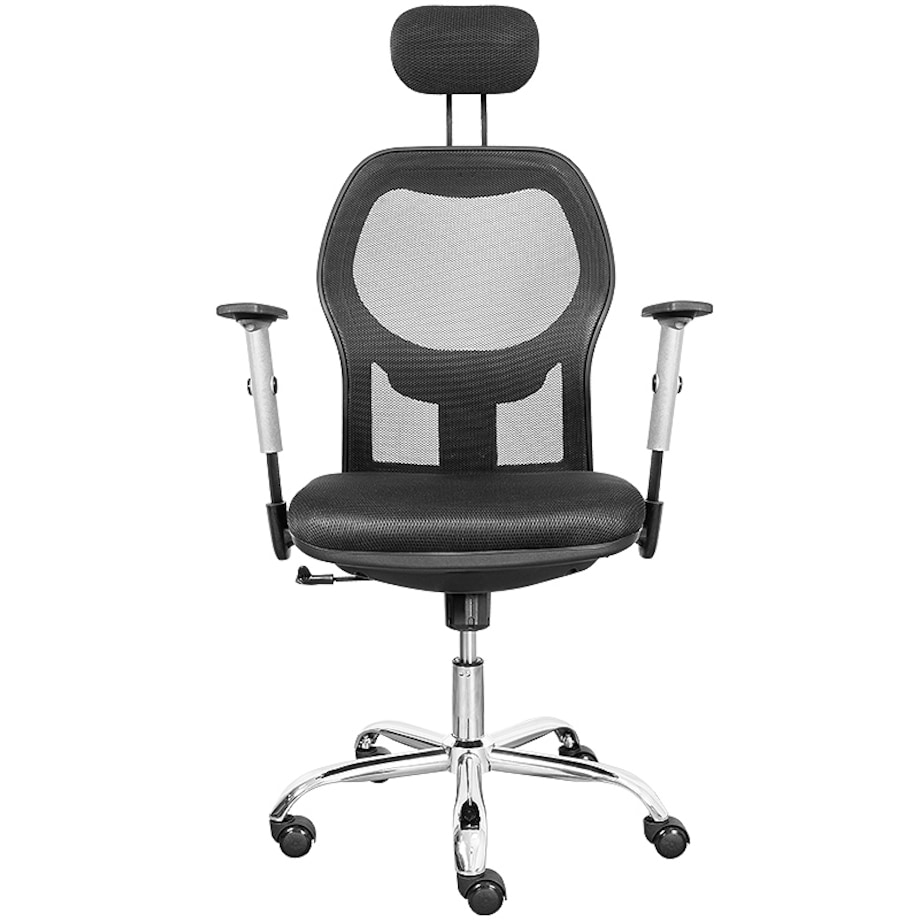 Krzesło biurowe fotel obrotowy regulowany chrom K40 do biurka