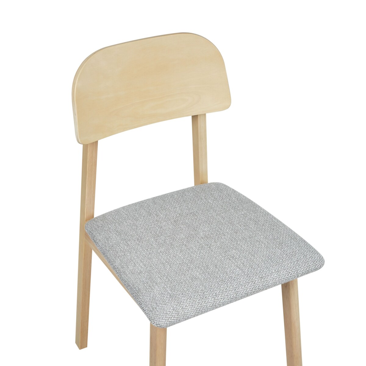 Zestaw 2 krzeseł do jadalni SCANDIA Drewno kauczukowe Jasnoszary