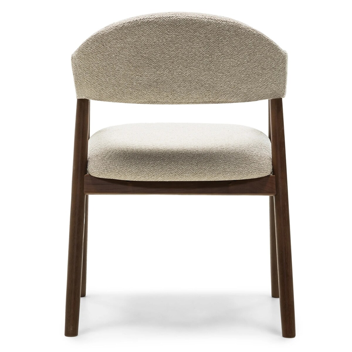 Krzesło tapicerowane YPSILA beżowe boucle 81x57x54 cm