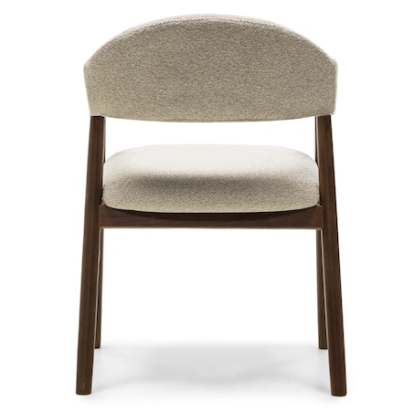 Krzesło tapicerowane YPSILA beżowe boucle 81x57x54 cm