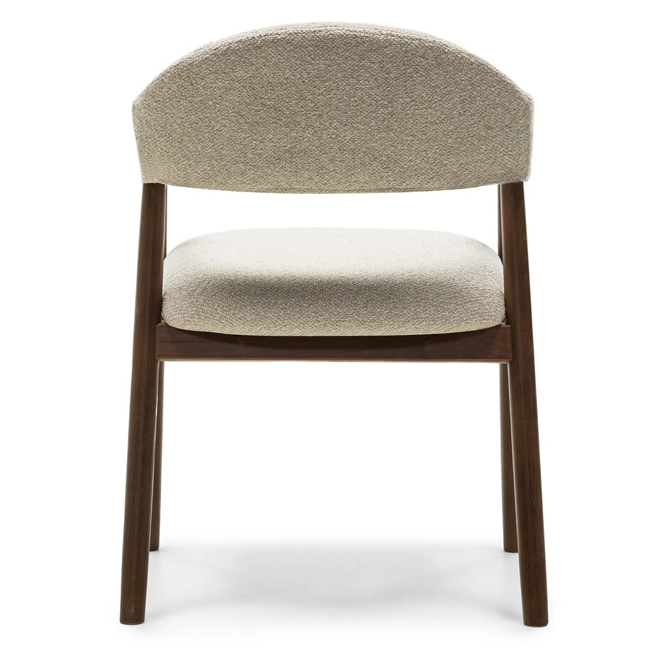 Krzesło tapicerowane YPSILA beżowe boucle 81x57x54 cm