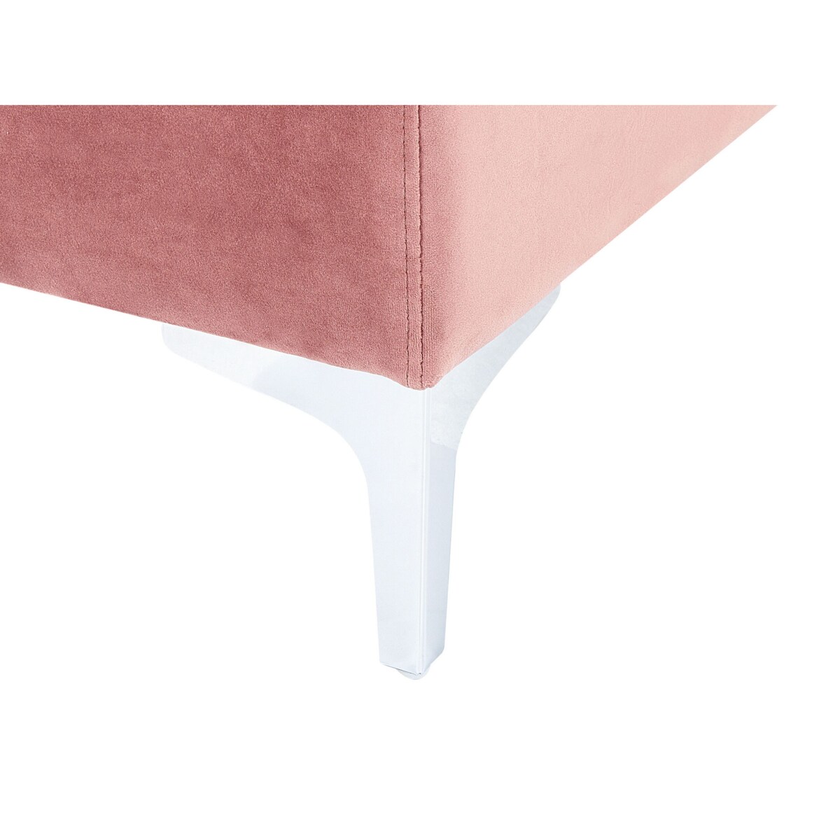 Moduł narożny welurowy różowy EVJA