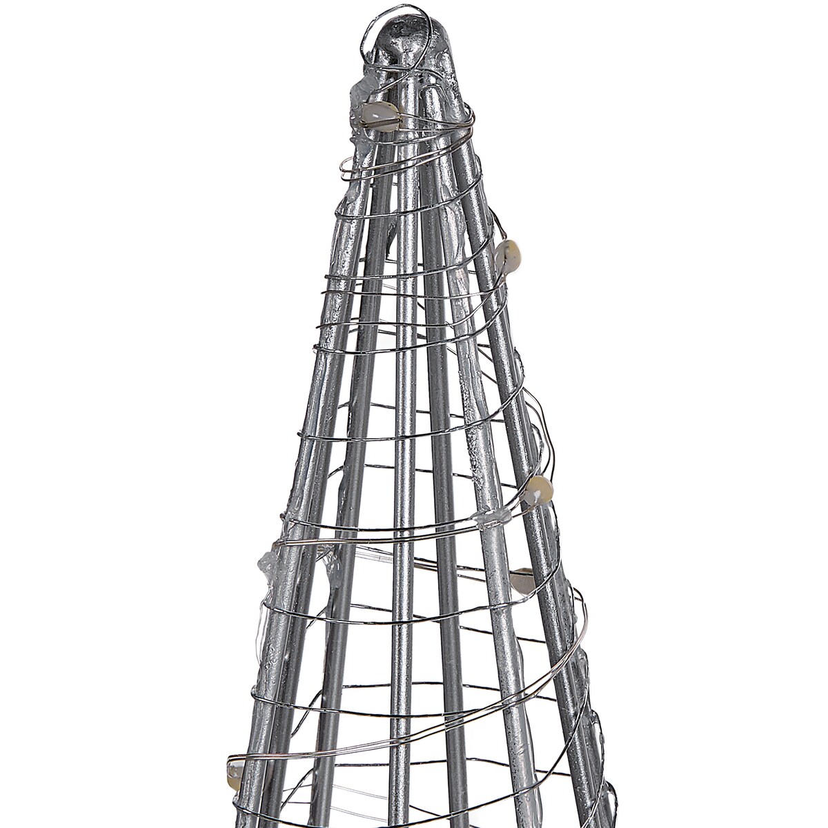 Dekoracja ogrodowa LED PUKSALA Choinka 60 cm Srebrny