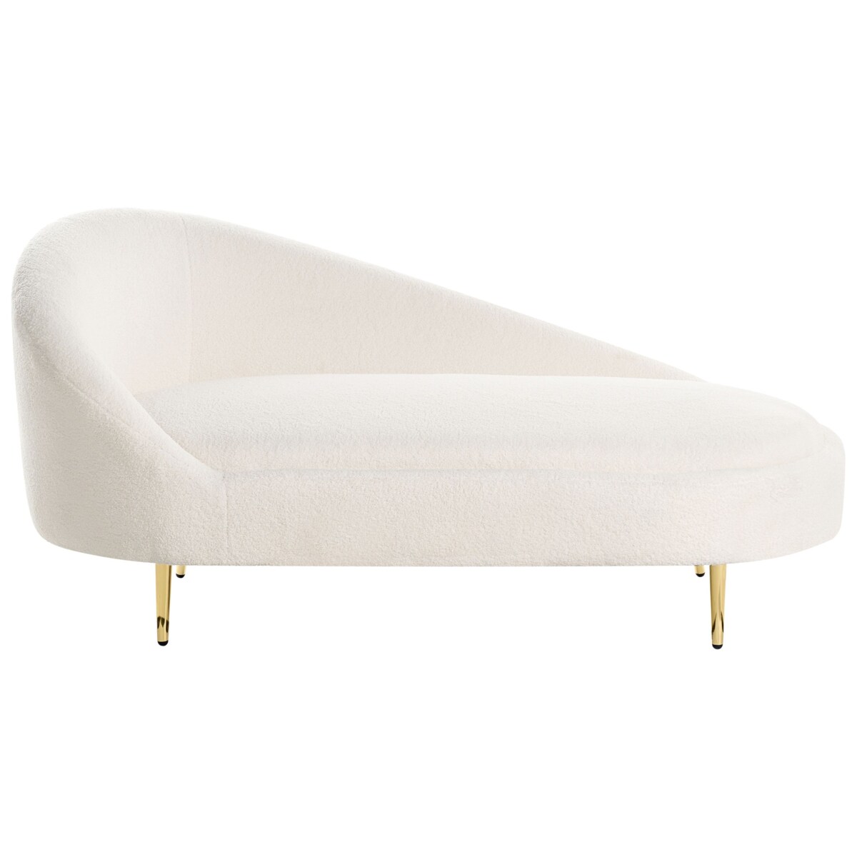 Szezlong boucle lewostronny złamana biel VALREAS