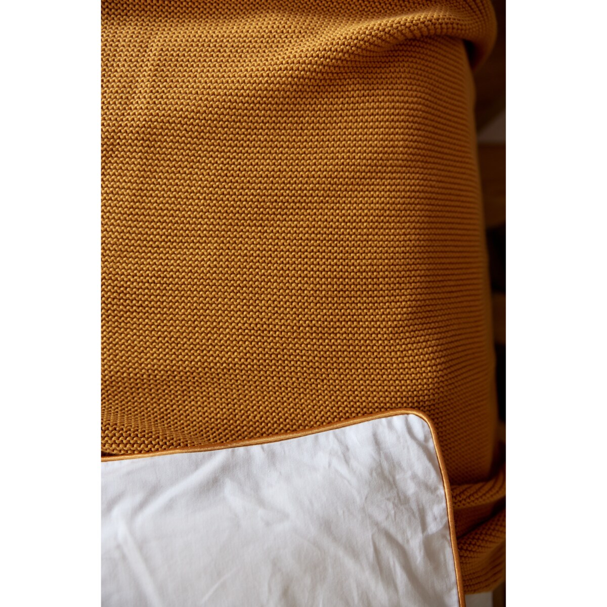 Narzuta klasyczna musztardowa, 220 x 240 cm, La Manta