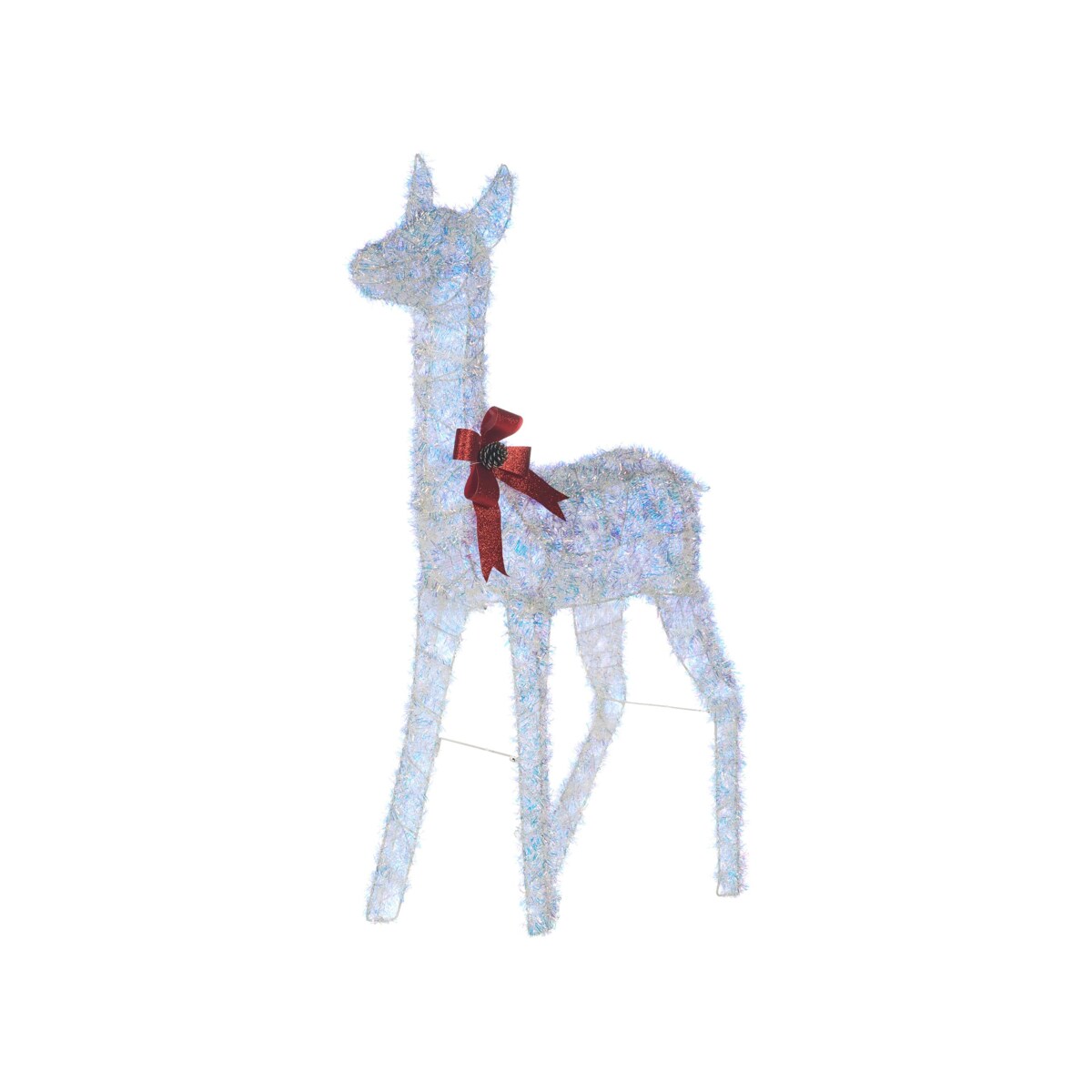 Dekoracja ogrodowa LED AURENNE Jelonek 110 cm Biały