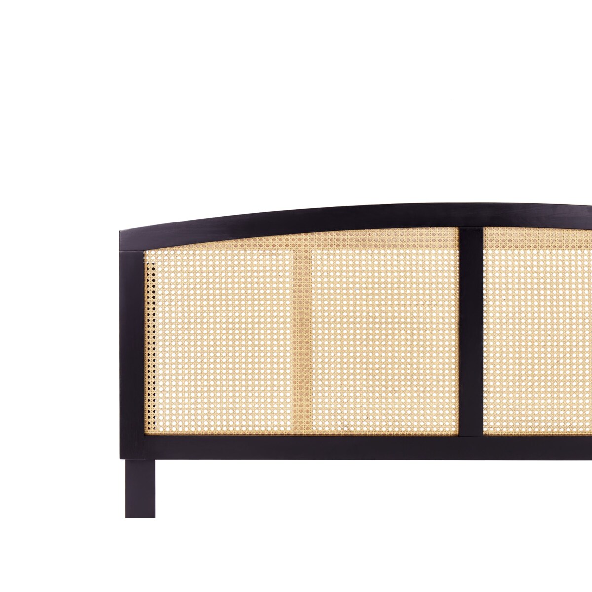 Łóżko drewniane z LED 160 x 200 cm czarne VARZY