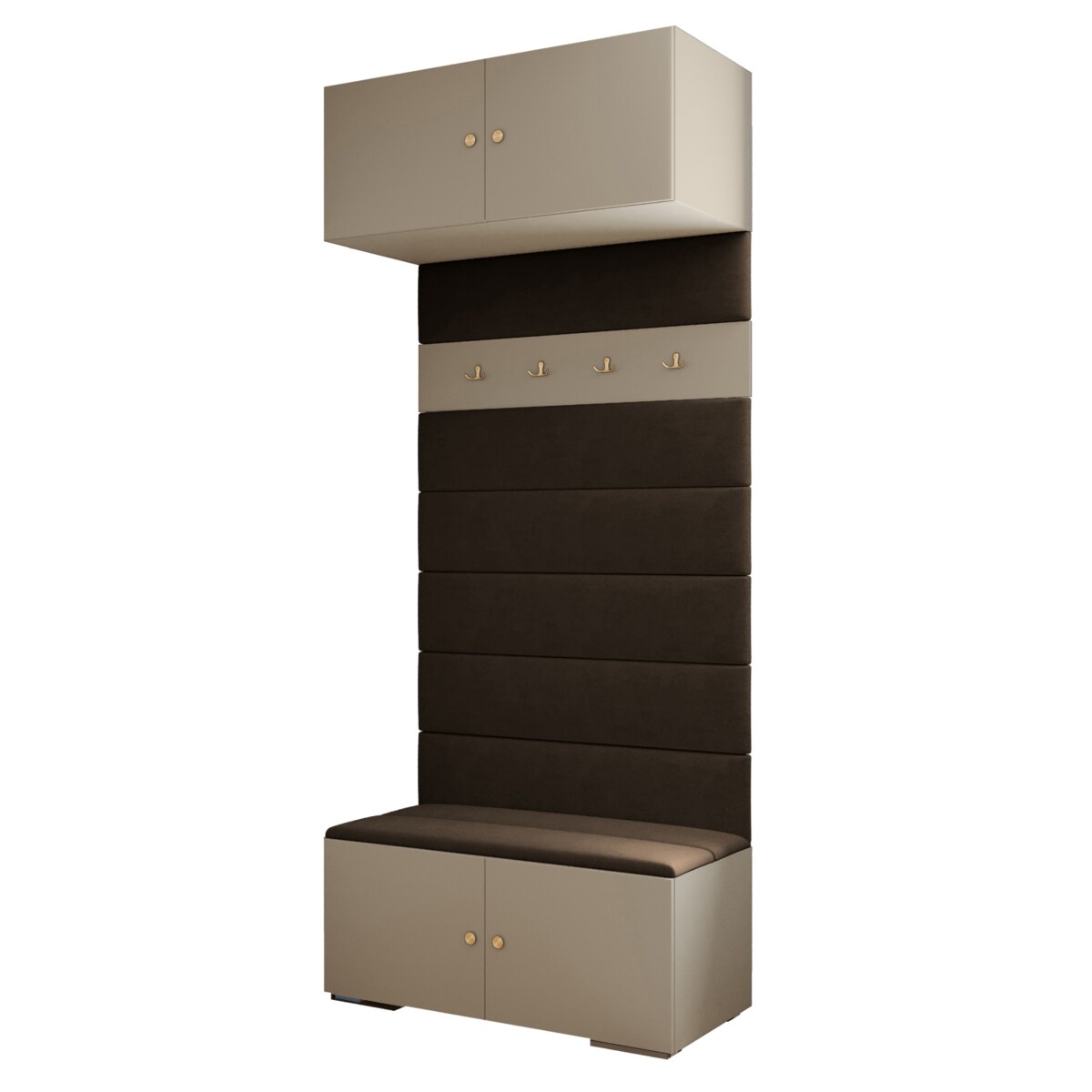 Garderoba do przedpokoju INOVA 2 kaszmir+złoty+manila04